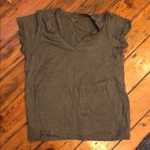 J Crew Linen V Neck Shirt